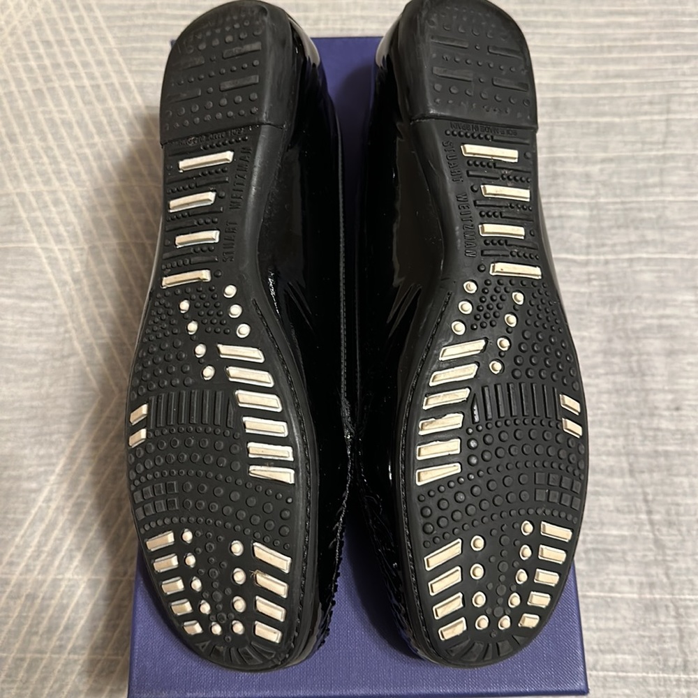 Stuart Weitzman Black Patent Leather Mach Driving Moccasins size 8M - Picture 5 of 13